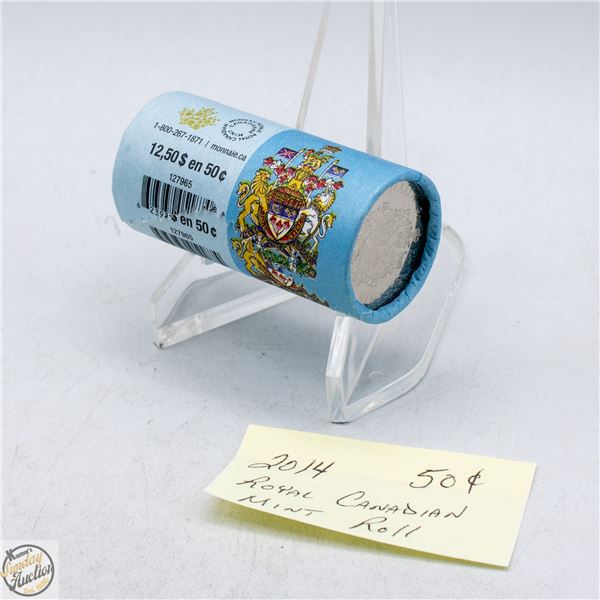 2014 $0.50 ROYAL CANADIAN MINT ROLL 25 COINS