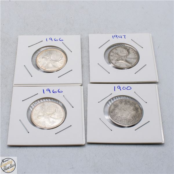 CDN QUARTERS LOT OF 4