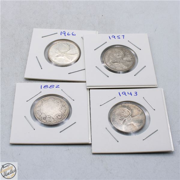 CDN QUARTERS LOT OF 4
