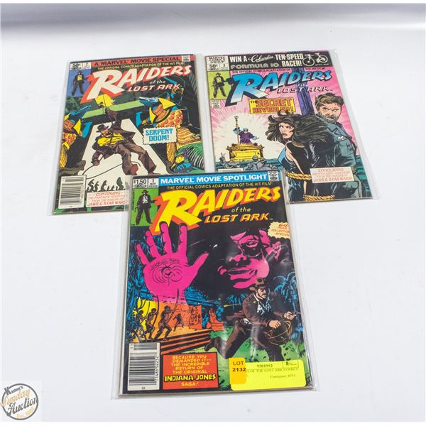 RAIDERS OF THE LOST ARK COMICS #1, #2,#3,
