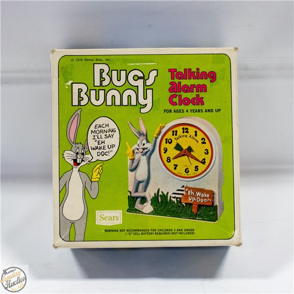 1974 BUGS BUNNY TALKING ALARM CLOCK