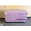 Image 1 : 6 DRAWER DRESSER FLORAL PINK WITH