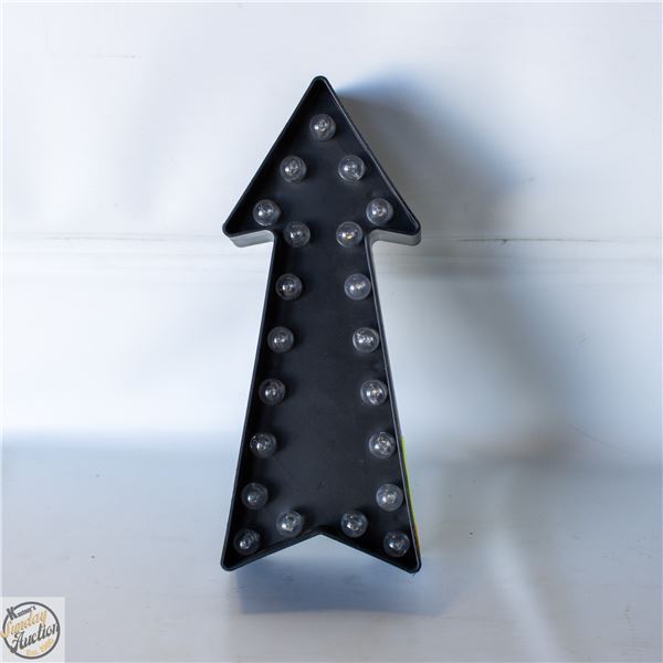 BLACK MARQUEE 3D LIGHT ARROW SIGN