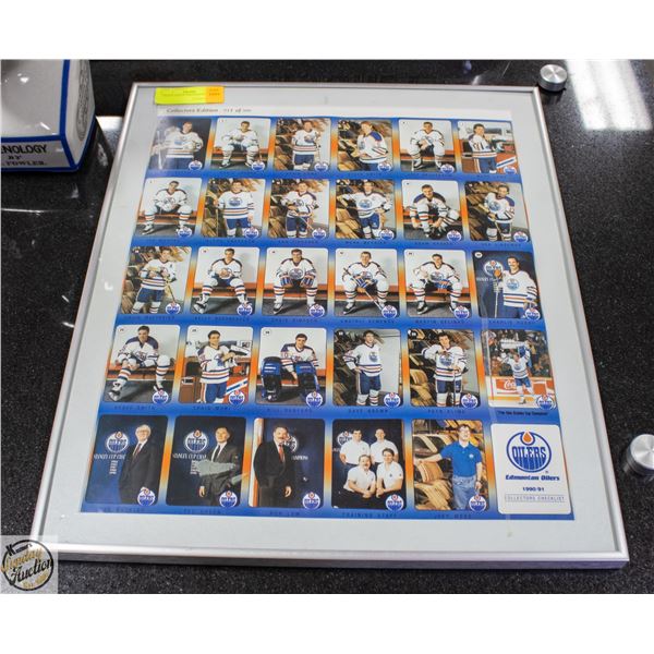OILERS 1990 FRAMED POSTER