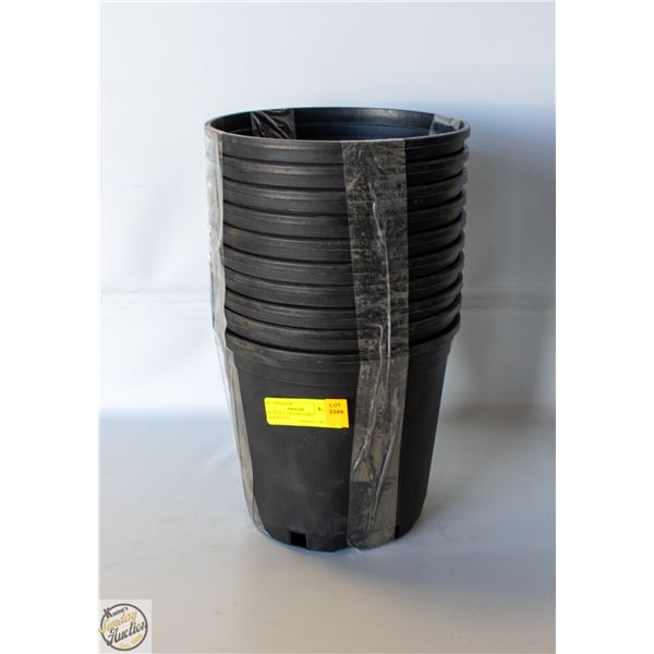 NEW 10 @ 2 GALLON HARD NURSERY POT