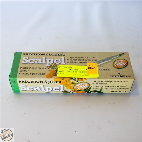 SCALPEL - BOX OF 10 FOR PRECISION CLONING.