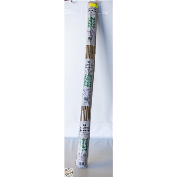 25 PER PKG 4’ BAMBOO PLANT STAKES