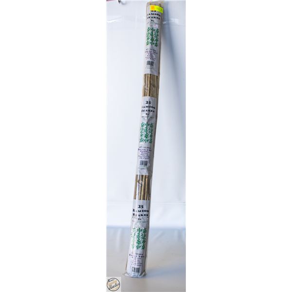 25 PER PKG 4’ BAMBOO PLANT STAKES