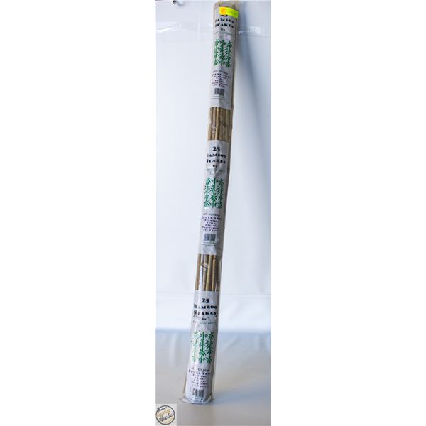25 PER PKG 4’ BAMBOO PLANT STAKES