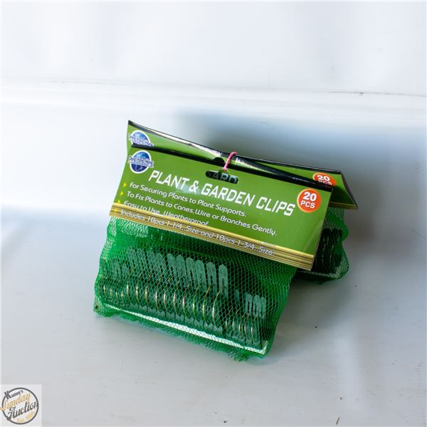 60 CLIPS - 3 PKGS PLANT & GARDEN CLIPS