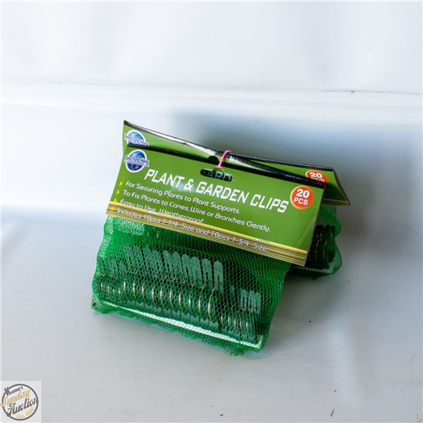60 CLIPS - 3 PKGS PLANT & GARDEN CLIPS