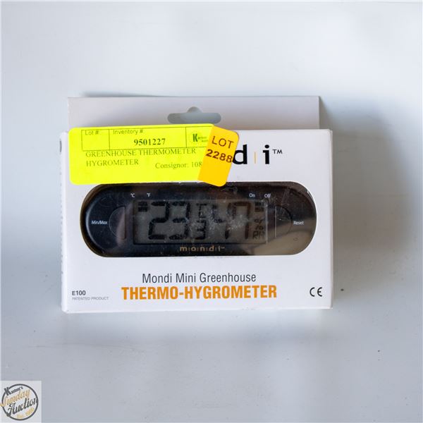 GREENHOUSE THERMOMETER HYGROMETER