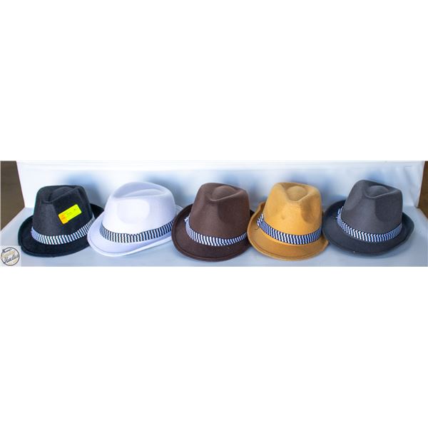 5 X FEDORA FELT HATS