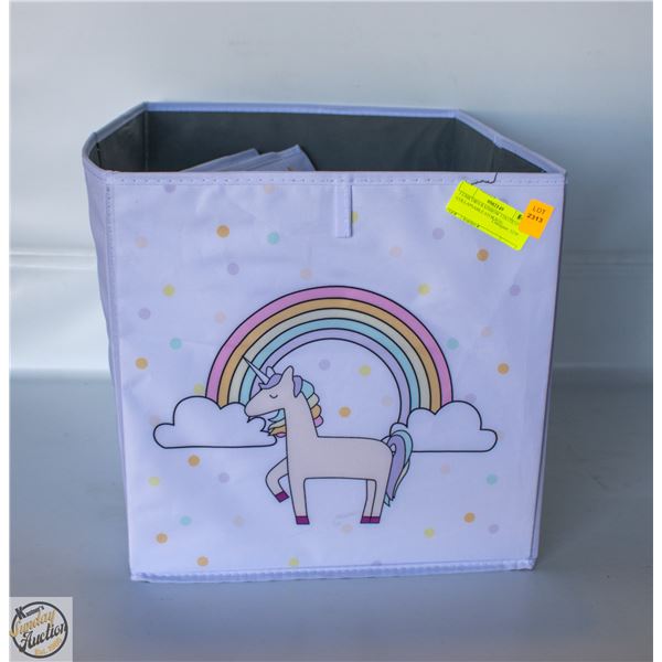3 UNICORN/RAINBOW 13X15X13” COLLAPSABLE STORAGE-