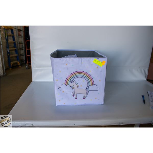 3 UNICORN/RAINBOW 13X15X13” COLLAPSABLE STORAGE-