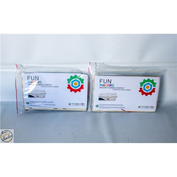 2 X AIRCRAFT CARRIER BUILDERS KITS WITH CATAPULTS