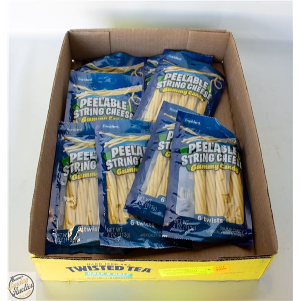 8 PEELABLE STRING CHEESE GUMMY CANDY 113G BB 6/26