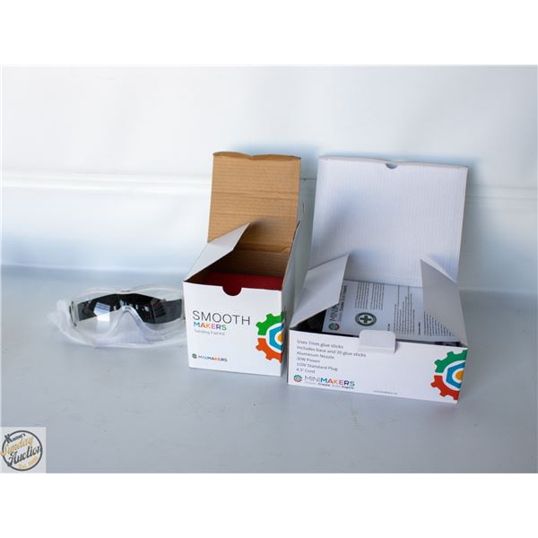 KIDS CRAFT LOTS - GLUE GUN & STICKS, SANDING KITS