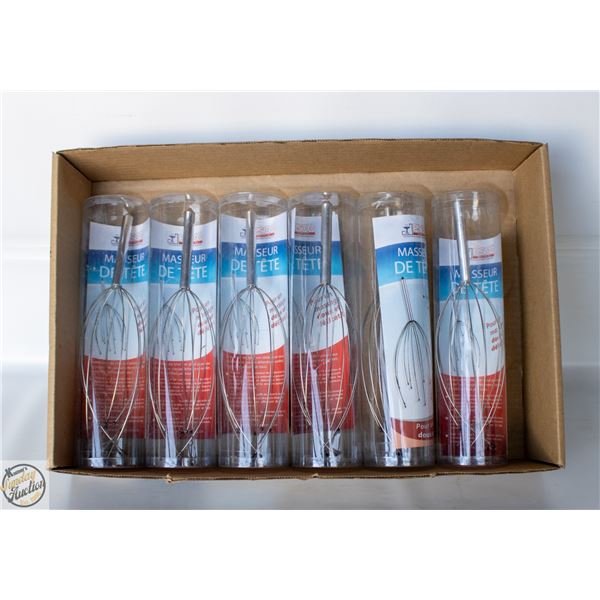 6 X WIRE SCALP MASSAGERS