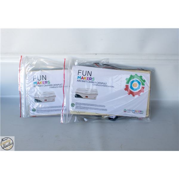 2 X AIRCRAFT CARRIER BUILDERS KITS WITH CATAPULTS