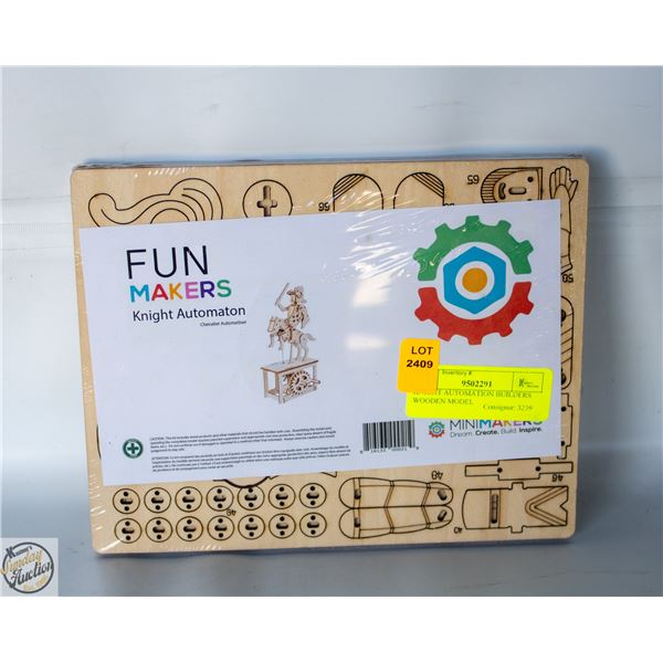 KNIGHT AUTOMATION BUILDERS WOODEN MODEL