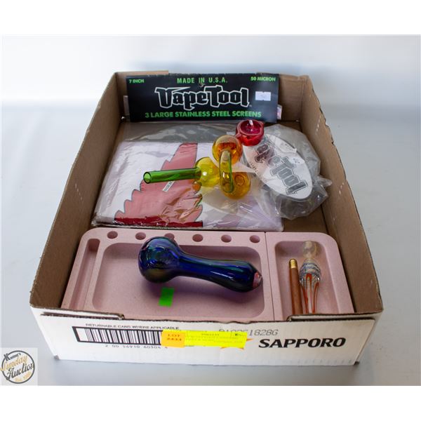 420 LOT W/3X5 FOOT CANNABIS FLAG PIPES & MORE