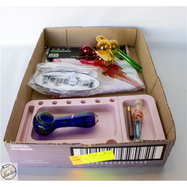 420 LOT W/3X5 FOOT CANNABIS FLAG PIPES & MORE