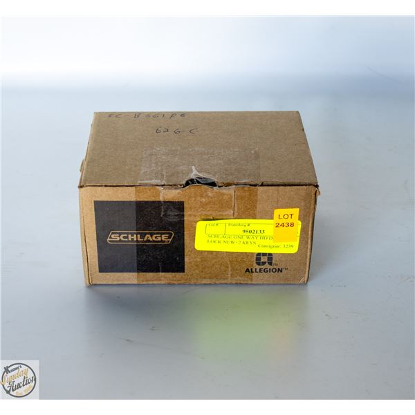SCHLAGE ONE WAY HD DEADBOLT LOCK NEW+2 KEYS