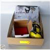 Image 1 : KIDS CRAFT LOT EAR PHONES, LAB COAT & SANDING KIT