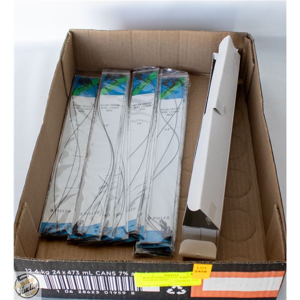 BOX W/12PKS OF 2-12” WIRE COATED LEADERS 30LBS