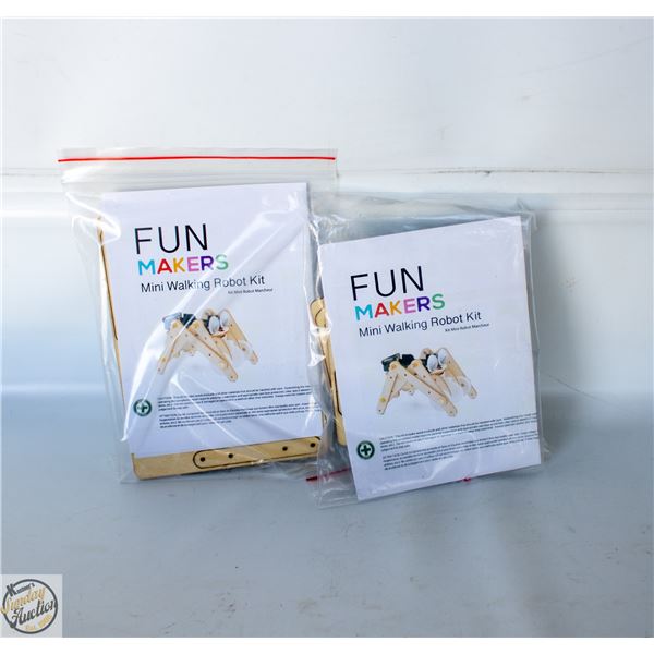 2 X MINI WALKING ROBOT KITS
