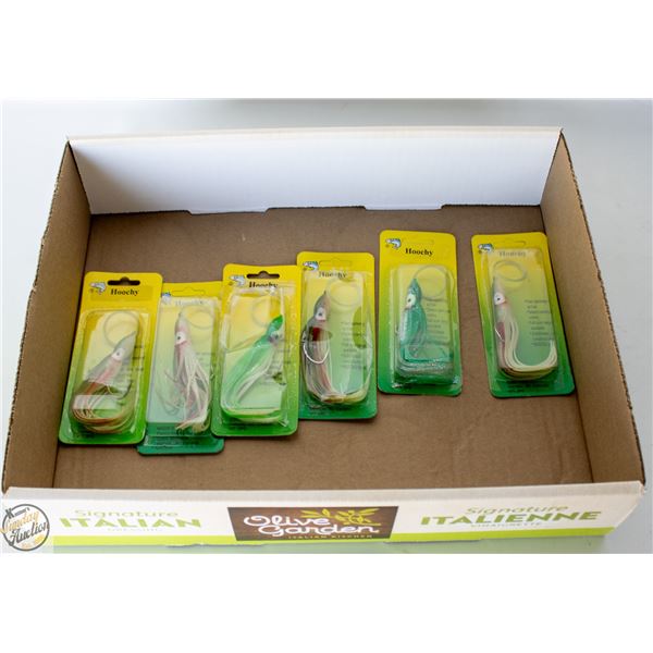 6 X HOOCHY FISHING LURES