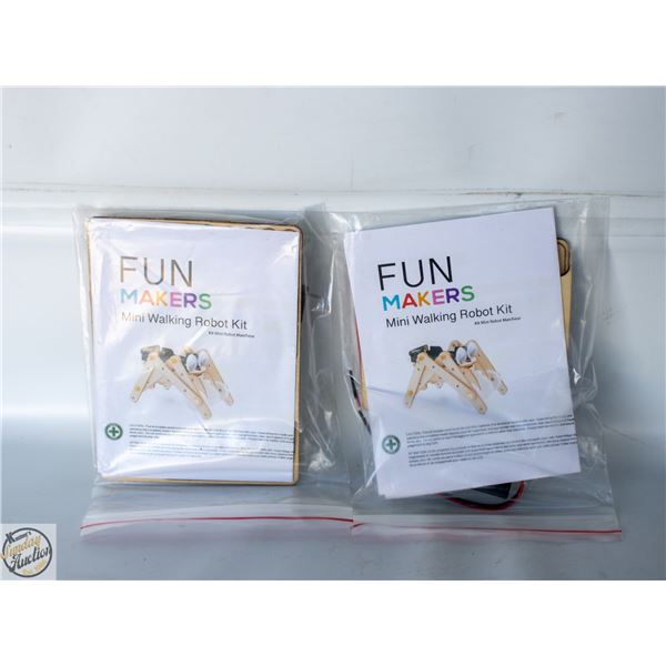 2 X MINI WALKING ROBOT KITS
