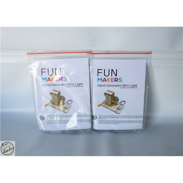 2 X HAND GENERATORS MONI LIGHTS BUILD KITS