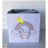 Image 1 : 3 UNICORN/RAINBOW 13X15X13” COLLAPSABLE STORAGE-
