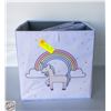 Image 1 : 3 UNICORN/RAINBOW 13X15X13” COLLAPSABLE STORAGE-