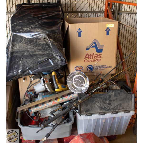 PALLET OF TOOLS AND SHOP ITEMS