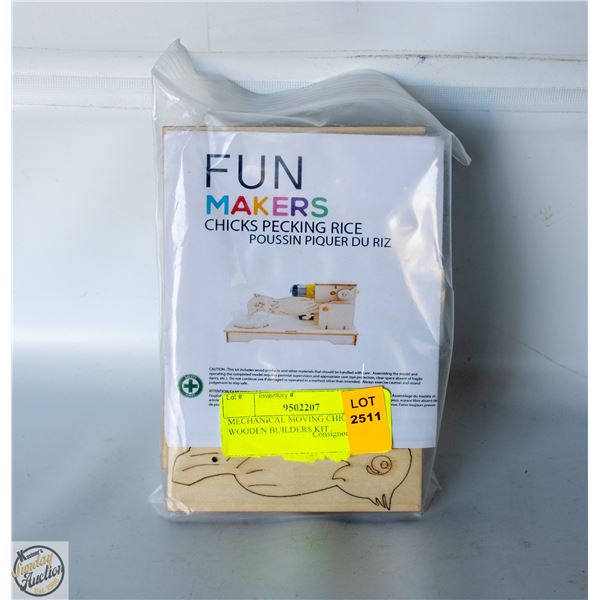 MECHANICAL MOVING CHICKEN WOODEN BUILDERS KIT