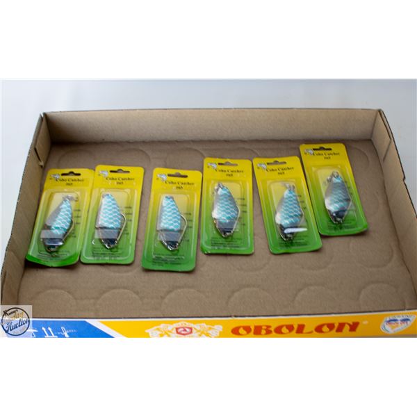 6 X 307/55 SILVER/BLUE SCALE SALMON/PIKE FISHING-
