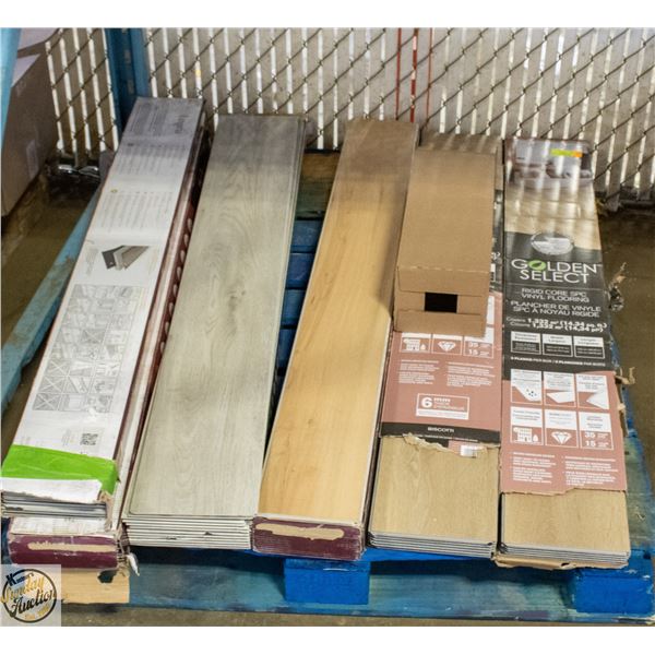 7 OPEN BOXES OF ASSORTED LAMINATED VINYL FLOORING