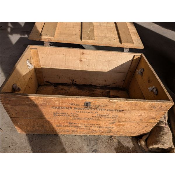 Wooden Box Canadian Industries Explosive