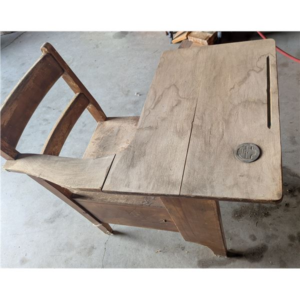 Wood School Desk