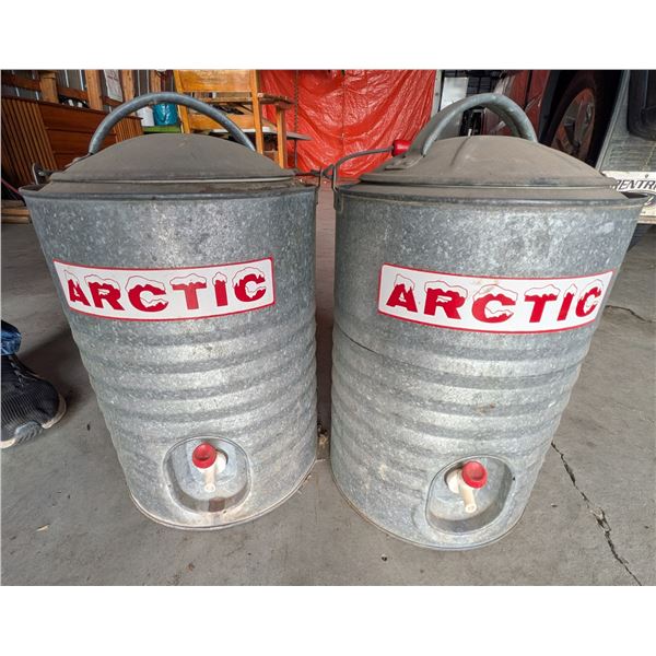 Two Metal Arctic 20 L Water Coolers