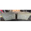 Image 1 : Two Green Metal Cartridge Boxes WW II