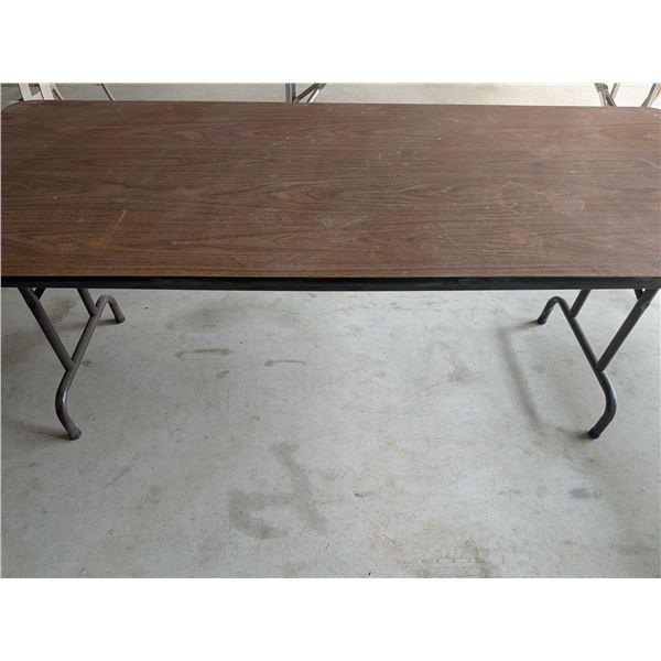 Brown Metal Folding Table