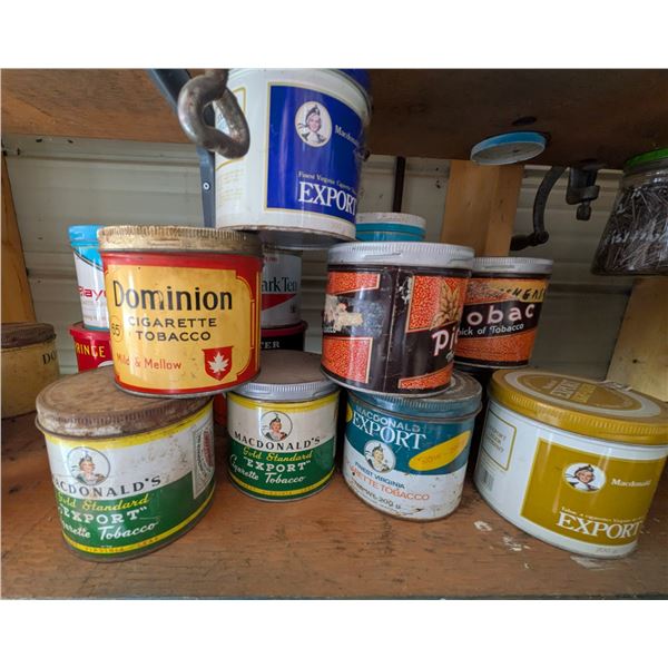 Twelve Tobacco Tins Variety Players MacDonalds Export