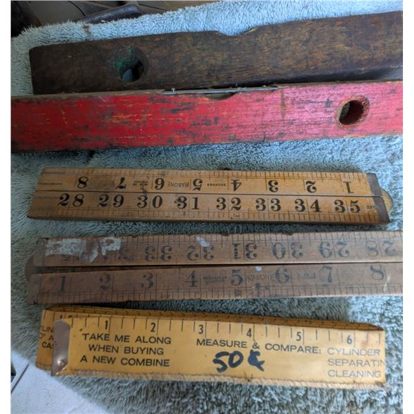 Wood Rulers and Levels