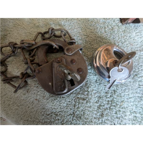 Two Pad Locks and Keys