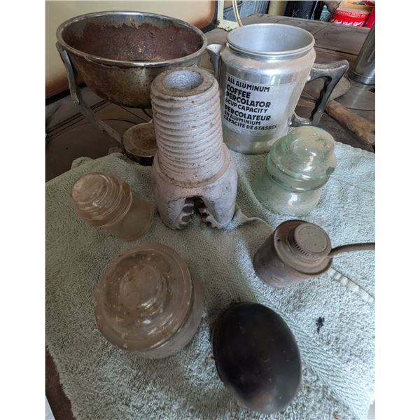 Three Telephone Insulation Coffee Pot Drill Bit and Lubricant