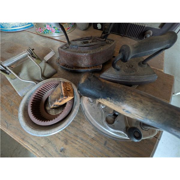 Hole Punch Three Irons and Two Bowls